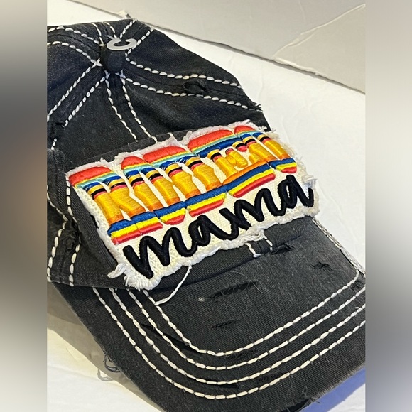 Rodeo Mama Baseball Cap Hat Women’s Distressed Trendy Cowgirl Country Adjustable - Picture 5 of 7